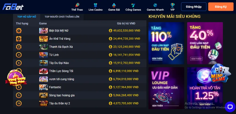 Hoàn trả hàng tuần lu88 login